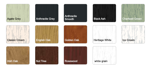 wood-grain foil colours windows